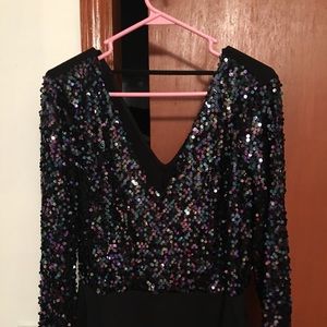 Black sequin bodysuit